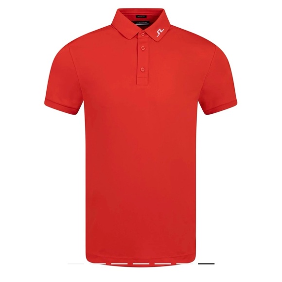 J. LINDEBERG KV Regular Fit Polo, Barbados Cherry, Size S - Picture 1 of 7